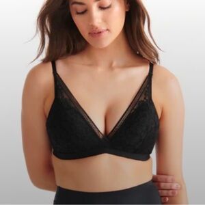 KNIX Sz XXL Deep V Bralette Lace Padded Adjustable Strap and Back Bra NEW